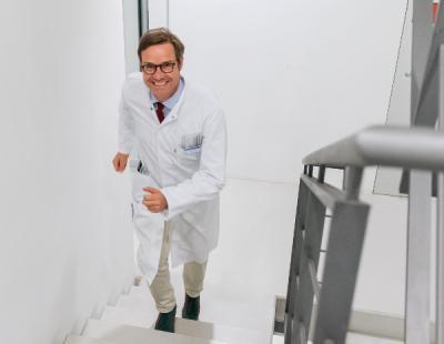 Treppe statt Aufzug - Credo von Präventionsmediziner Prof. Martin Halle,  (c) www.sport.mri.tum.de