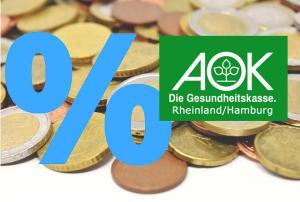 Die AOK Rheinland/Hamburg erh&ouml;ht Zusatzbeitrag , 