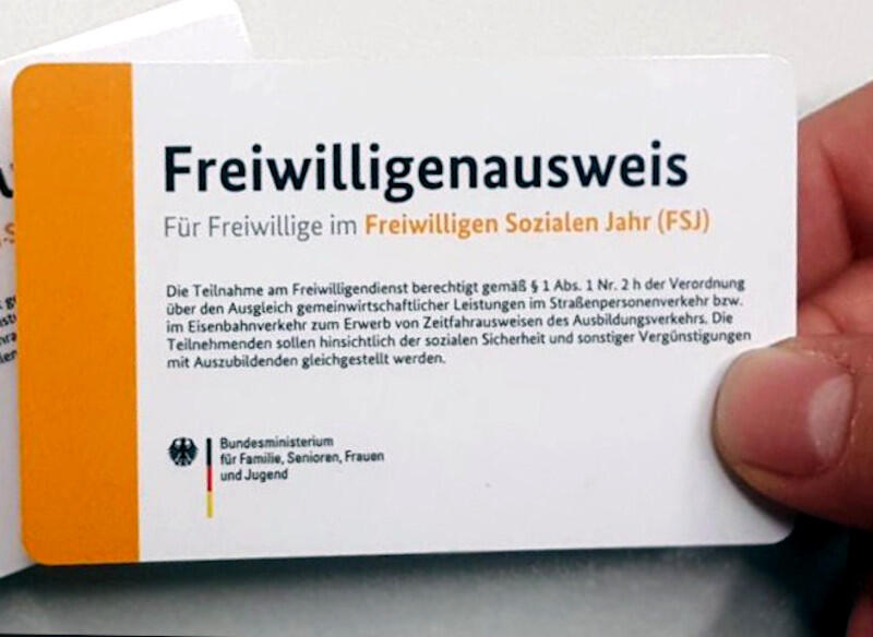 Freiwilligenausweis im FSJ Freiwilligenausweis im FSJ