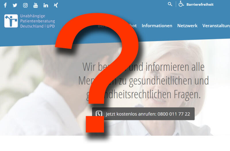 Unabhängige Patientenberatung (UPD) - quo vadis? Unabhängige Patientenberatung (UPD) - quo vadis?
