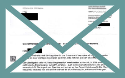Infoschreiben zur Elektronischen Patientenakte (ePA), 