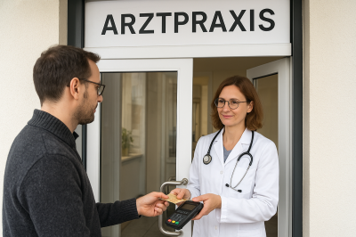 Visite gegen Cash - Kontaktgebühr als Praxisgebühr 2.0 ? ,  erstellt mit ChatGPT