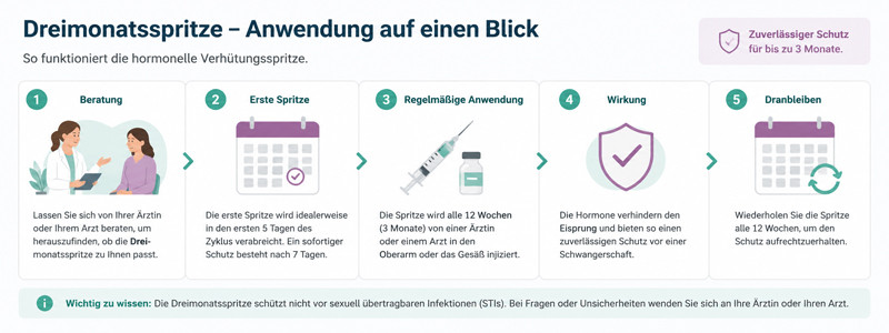 Anwendung der Dreimonatsspritze