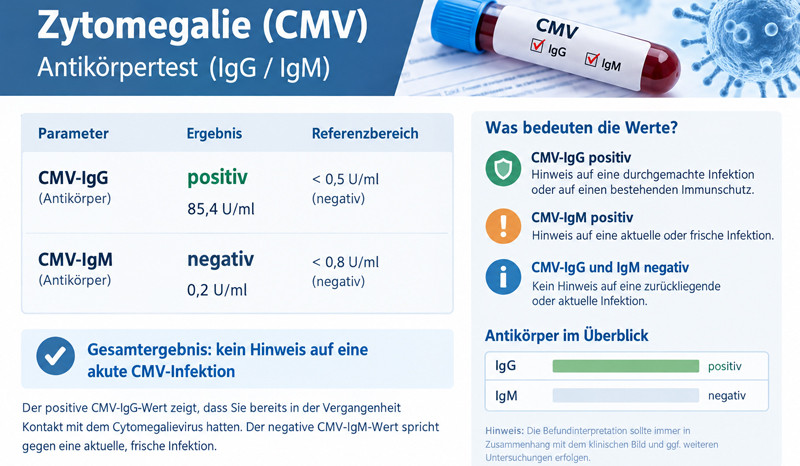 Testergebnis eines Zytogemaie-Tests