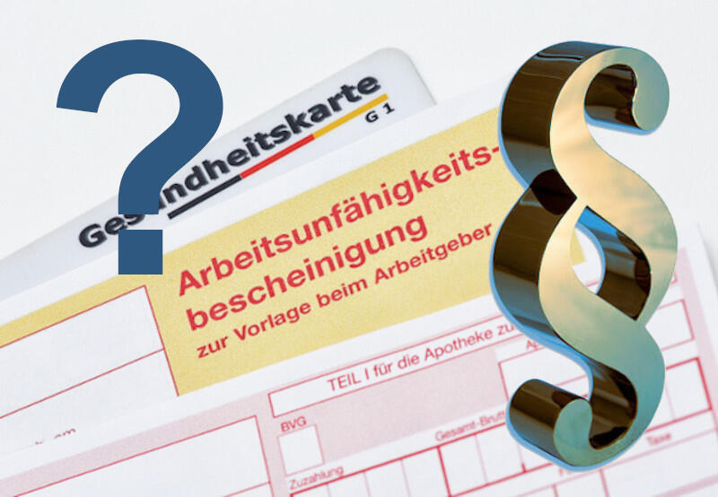 Nachweis Arbeitsunf&auml;higkeit per Krankenschein