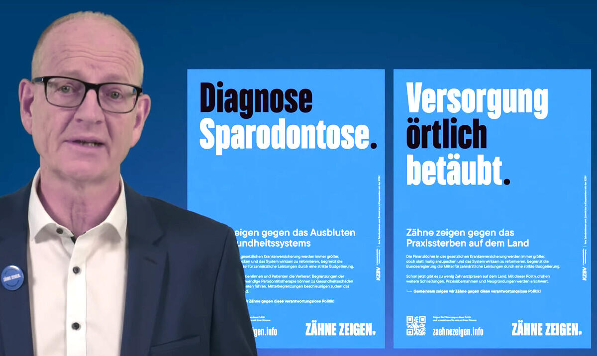 Martin Hendges (KZBV) ruft auf zum "Z&auml;hnezeigen" gegen Gesundheitspolitik   