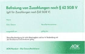 Befreiungsausweis als Nachweis der Krankenkasse 