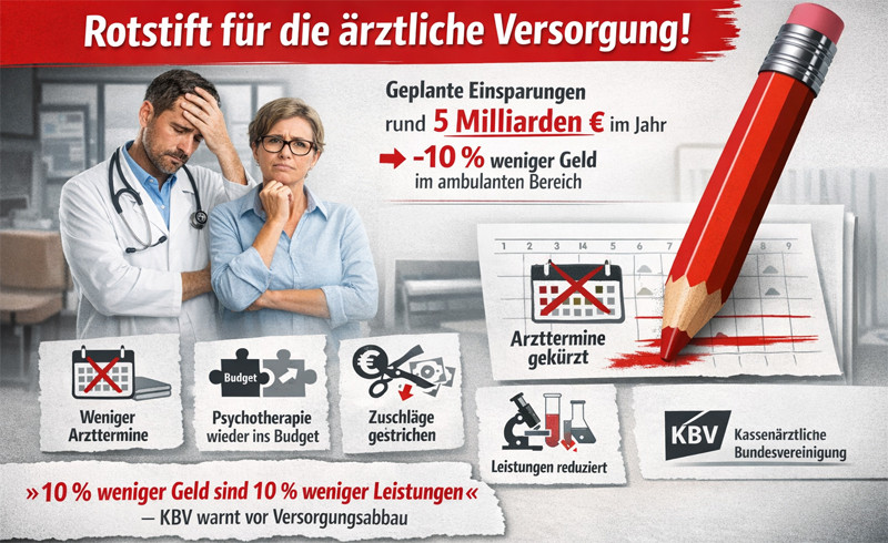 Welche Konsequenzen h&auml;tte eine K&uuml;rzung von zehn Prozent in der ambulanten &auml;rztlichen Versorgung? ,  generiert mit GPT 5-2